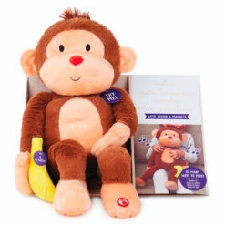 Hallmark Goin' Bananas Monkey Singing Stuffed Animal, 12" 8 Hallmark Goin' Bananas Monkey Singing Stuffed Animal, 12" -Hallmark Goin Bananas Interactive Monkey Stuffed Animal With Sound 1PSB2187 04
