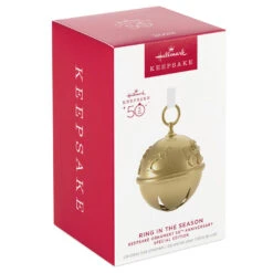 Hallmark 50th Anniversary Ring In The Season Special Edition Metal Bell Ornament 9 Hallmark 50th Anniversary Ring In The Season Special Edition Metal Bell Ornament -Hallmark Gold Jingle Bell Keepsake Ornament 2899QGO2989 04