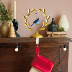 Hallmark Golden Wreath Metal Ornament And Stocking Hanger -Hallmark Gold Wreath Keepsake Ornament and Stocking Hanger 1QSB6287 02