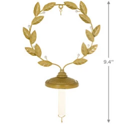 Hallmark Golden Wreath Metal Ornament And Stocking Hanger -Hallmark Gold Wreath Keepsake Ornament and Stocking Hanger 1QSB6287 03