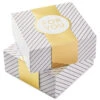 Hallmark 10" Gold And White Striped 2-Pack Gift Boxes With Bands