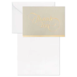 Hallmark Gray And Gold Bulk Blank Thank-You Notes, Pack Of 50 9 Hallmark Gray And Gold Bulk Blank Thank-You Notes, Pack Of 50 -Hallmark Gray and Gold Bulk Blank ThankYou Notes Multipack 3THK2522 03