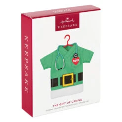 Hallmark The Gift Of Caring 2023 Fabric Ornament 9 Hallmark The Gift Of Caring 2023 Fabric Ornament -Hallmark Green Scrubs Shirt Keepsake Ornament 1399QGO2897 04