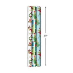 Hallmark Dr. Seuss™ Grinch 3-Pack Christmas Wrapping Paper Assortment, 105 Sq. Ft. 10 Hallmark Dr. Seuss™ Grinch 3-Pack Christmas Wrapping Paper Assortment, 105 Sq. Ft. -Hallmark Grinch 3Pack Christmas Wrapping Paper 5JXW1211 04