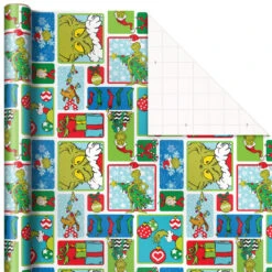 Hallmark Dr. Seuss™ Grinch 3-Pack Christmas Wrapping Paper Assortment, 105 Sq. Ft. 12 Hallmark Dr. Seuss™ Grinch 3-Pack Christmas Wrapping Paper Assortment, 105 Sq. Ft. -Hallmark Grinch 3Pack Christmas Wrapping Paper 5JXW1211 06
