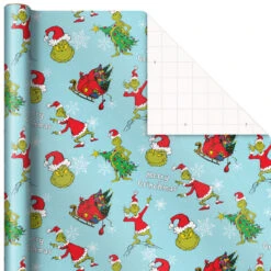 Hallmark Dr. Seuss™ Grinch 3-Pack Christmas Wrapping Paper Assortment, 105 Sq. Ft. 13 Hallmark Dr. Seuss™ Grinch 3-Pack Christmas Wrapping Paper Assortment, 105 Sq. Ft. -Hallmark Grinch 3Pack Christmas Wrapping Paper 5JXW1211 07