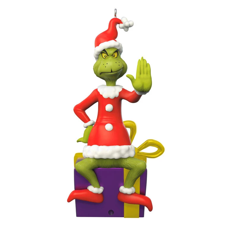 Hallmark Dr. Seuss's How The Grinch Stole Christmas!™ Grinch Peekbuster Ornament With Motion-Activated Sound 1 Hallmark Dr. Seuss's How The Grinch Stole Christmas!™ Grinch Peekbuster Ornament With Motion-Activated Sound