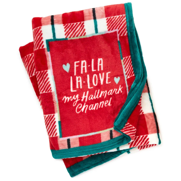 Hallmark Channel Fa-La-La-Love Plaid Blanket, 50x60 3 Hallmark Channel Fa-La-La-Love Plaid Blanket, 50x60 - Image 3