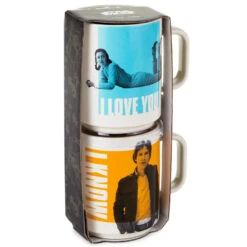 Hallmark Star Wars™ Han Solo™ And Princess Leia™ Bespin™ I Love You I Know Stacking Mugs, Set Of 2 -Hallmark Han Solo and Princess Leia Blue and Orange Mugs 1SHP2148 03