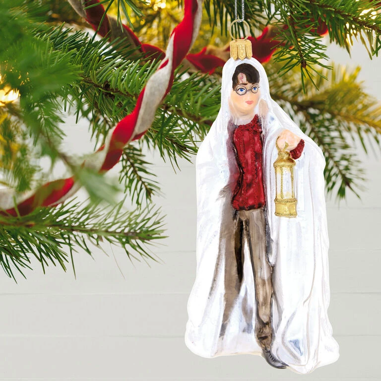 Hallmark Harry Potter™ Using The Invisibility Cloak™ Glass Ornament 2 Hallmark Harry Potter™ Using The Invisibility Cloak™ Glass Ornament - Image 2