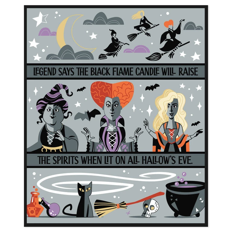 Hallmark Disney Hocus Pocus Black Flame Candle Blanket, 50x60 2 Hallmark Disney Hocus Pocus Black Flame Candle Blanket, 50x60 - Image 2