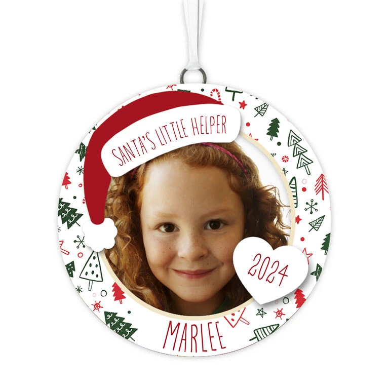 Hallmark Holiday Personalized Text And Photo Ceramic Ornament 1 Hallmark Holiday Personalized Text And Photo Ceramic Ornament
