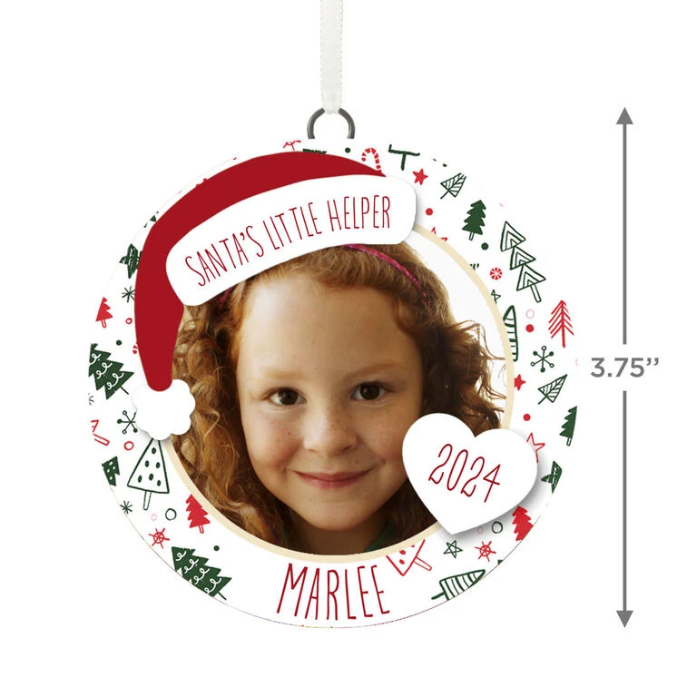 Hallmark Holiday Personalized Text And Photo Ceramic Ornament 3 Hallmark Holiday Personalized Text And Photo Ceramic Ornament - Image 3