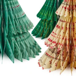 Hallmark Honeycomb Trees 3D Pop-Up Christmas Decorations, Set Of 3 6 Hallmark Honeycomb Trees 3D Pop-Up Christmas Decorations, Set Of 3 -Hallmark Honeycomb Trees 3D PopUp Christmas Decorations Set 1999XPJ8046 03