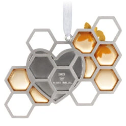 Hallmark Our Love Is Sweet Metal Ornament 11 Hallmark Our Love Is Sweet Metal Ornament -Hallmark Honeycomb and Heart Keepsake Ornament 1799QHX3027 06