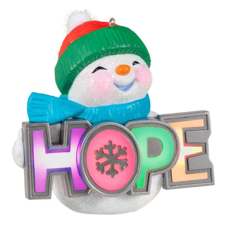 Hallmark Season Of Hope Snowman Ornament With Light 1 Hallmark Season Of Hope Snowman Ornament With Light