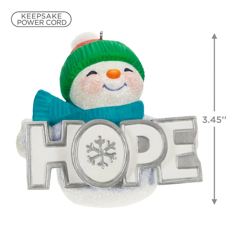 Hallmark Season Of Hope Snowman Ornament With Light 3 Hallmark Season Of Hope Snowman Ornament With Light - Image 3