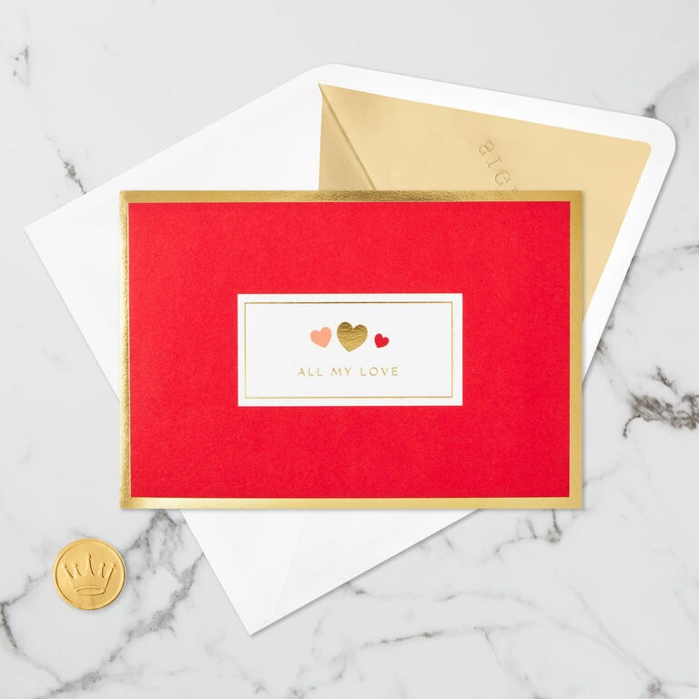 Hallmark All My Love Hearts 3D Pop-Up Love Card 4 Hallmark All My Love Hearts 3D Pop-Up Love Card - Image 4