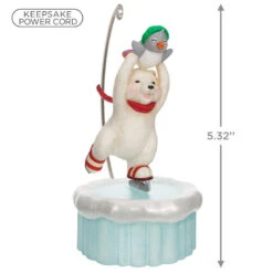Hallmark Skating Snowball And Tuxedo Ornament With Motion 8 Hallmark Skating Snowball And Tuxedo Ornament With Motion -Hallmark Ice Skating Polar Bear and Penguin Keepsake Ornament 3499QGO2677 03