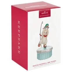 Hallmark Skating Snowball And Tuxedo Ornament With Motion 9 Hallmark Skating Snowball And Tuxedo Ornament With Motion -Hallmark Ice Skating Polar Bear and Penguin Keepsake Ornament 3499QGO2677 04
