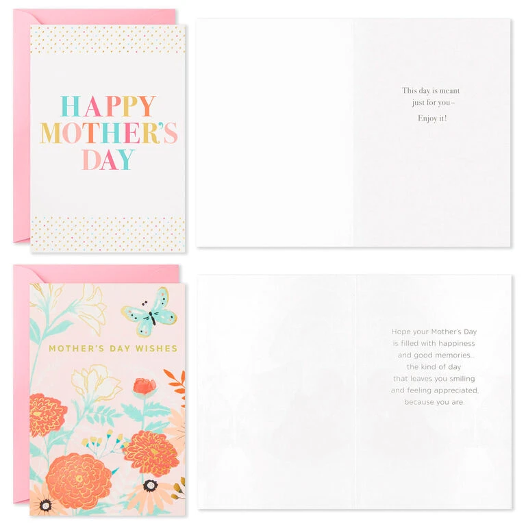 Hallmark Illustrated Floral Assorted Mother's Day Cards, Pack Of 36 2 Hallmark Illustrated Floral Assorted Mother's Day Cards, Pack Of 36 - Image 2