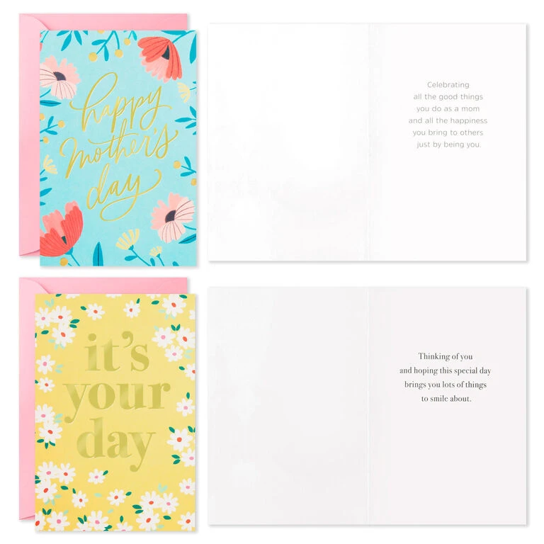 Hallmark Illustrated Floral Assorted Mother's Day Cards, Pack Of 36 4 Hallmark Illustrated Floral Assorted Mother's Day Cards, Pack Of 36 - Image 4