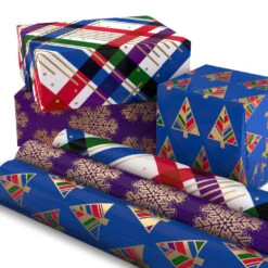 Hallmark Jewel Tones Assorted 3-Pack Christmas Wrapping Paper, 120 Sq. Ft. 10 Hallmark Jewel Tones Assorted 3-Pack Christmas Wrapping Paper, 120 Sq. Ft. -Hallmark Jewel Tones Christmas Wrapping Paper Set 5JXW1251 03