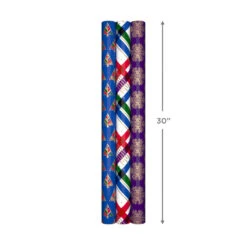 Hallmark Jewel Tones Assorted 3-Pack Christmas Wrapping Paper, 120 Sq. Ft. 15 Hallmark Jewel Tones Assorted 3-Pack Christmas Wrapping Paper, 120 Sq. Ft. -Hallmark Jewel Tones Christmas Wrapping Paper Set 5JXW1251 08