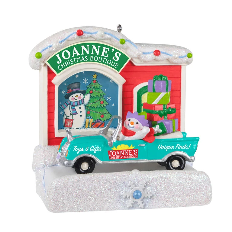 Hallmark Happy Holiday Parade Collection Joanne's Christmas Boutique Musical Ornament With Light 1 Hallmark Happy Holiday Parade Collection Joanne's Christmas Boutique Musical Ornament With Light