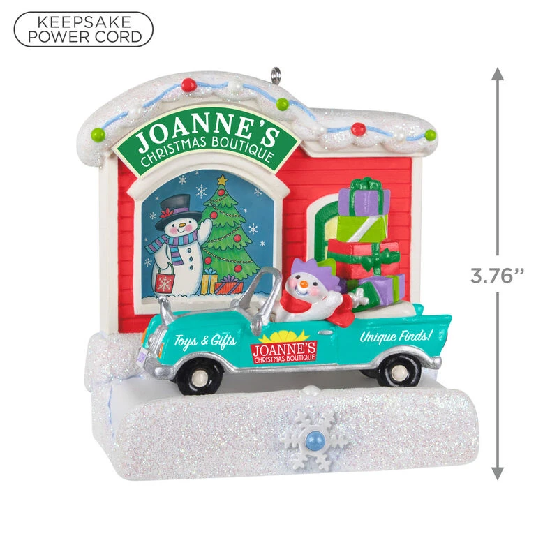 Hallmark Happy Holiday Parade Collection Joanne's Christmas Boutique Musical Ornament With Light 3 Hallmark Happy Holiday Parade Collection Joanne's Christmas Boutique Musical Ornament With Light - Image 3