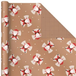 Hallmark Kraft Assorted 4-Pack Christmas Wrapping Paper, 88 Sq. Ft. 10 Hallmark Kraft Assorted 4-Pack Christmas Wrapping Paper, 88 Sq. Ft. -Hallmark Kraft Christmas Wrapping Paper for Kids JXW1085 03