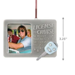 Hallmark License To Cruise 2023 Metal Photo Frame Ornament -Hallmark License to Cruise Picture Frame Keepsake Ornament 1599QHX3019 03