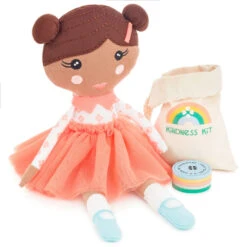 Hallmark 9 Hallmark Little World Changers™ And Kind Culture Co. The Doll Kind Dark Skin Girl, 12"