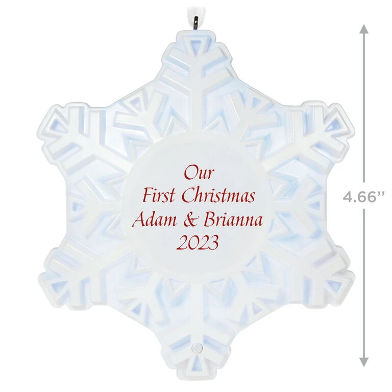 Hallmark Magic Sparkling Snowflake Script Text Personalized Ornament With Light 3 Hallmark Magic Sparkling Snowflake Script Text Personalized Ornament With Light - Image 3