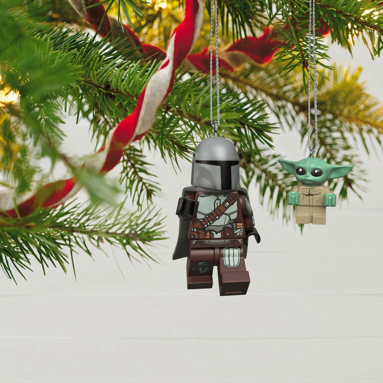 Hallmark The Mandalorian™ And Grogu™ LEGO® Star Wars™ Minifigure Ornaments, Set Of 2 2 Hallmark The Mandalorian™ And Grogu™ LEGO® Star Wars™ Minifigure Ornaments, Set Of 2 - Image 2
