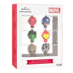 Mini Marvel Super Heroes Shatterproof Hallmark Ornaments, Set Of 6 8 Mini Marvel Super Heroes Shatterproof Hallmark Ornaments, Set Of 6 -Hallmark Marvel Super Heroes Miniature Christmas Ornaments Set of 6 2HCM9228 04