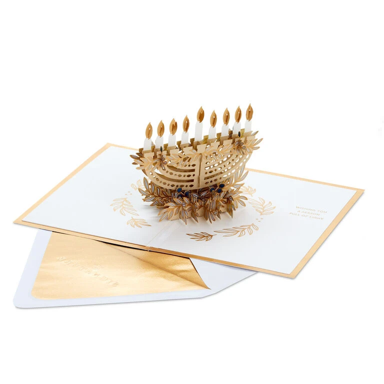 Hallmark Season Full Of Light 3D Pop-Up Hanukkah Card 2 Hallmark Season Full Of Light 3D Pop-Up Hanukkah Card - Image 2