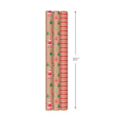 Hallmark Merry Kraft Prints 3-Pack Christmas Wrapping Paper, 90 Sq. Ft. 11 Hallmark Merry Kraft Prints 3-Pack Christmas Wrapping Paper, 90 Sq. Ft. -Hallmark Merry Kraft Prints 3Pack Christmas Wrapping Paper 5JXW1050 04