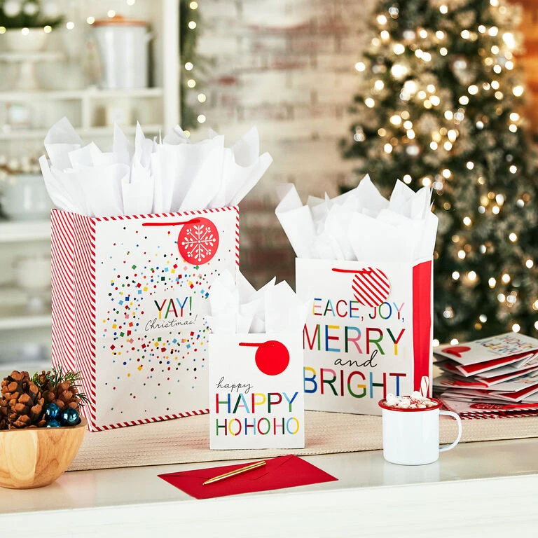 Hallmark Merry And Bright 8-Pack Christmas Gift Bags, Assorted Sizes And Designs 2 Hallmark Merry And Bright 8-Pack Christmas Gift Bags, Assorted Sizes And Designs - Image 2