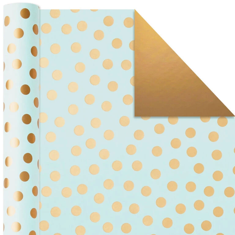 Hallmark Metallic Shimmer 3-Pack Reversible Wrapping Paper, 120 Sq. Ft. Total 6 Hallmark Metallic Shimmer 3-Pack Reversible Wrapping Paper, 120 Sq. Ft. Total - Image 6