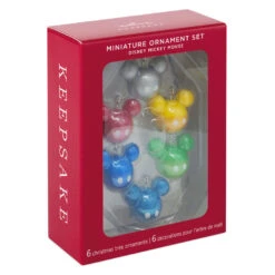 Hallmark Mini Disney Mickey Mouse Ornaments, Set Of 6 -Hallmark Mickey Ears Balls Keepsake Ornaments 1599QSB6217 04