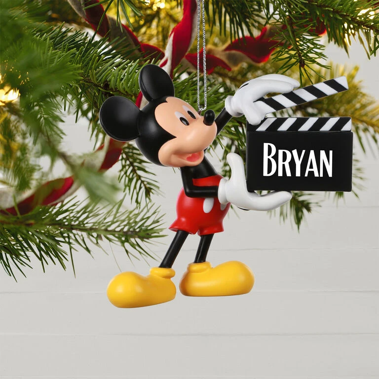 Hallmark Disney Mickey Mouse With Clapperboard Personalized Ornament 2 Hallmark Disney Mickey Mouse With Clapperboard Personalized Ornament - Image 2