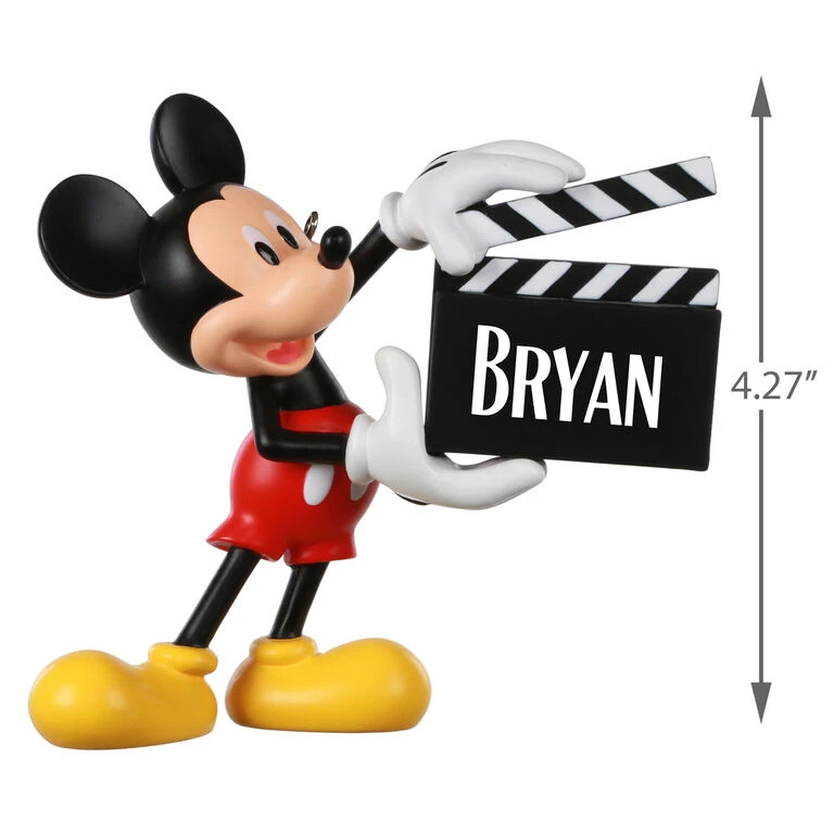 Hallmark Disney Mickey Mouse With Clapperboard Personalized Ornament 3 Hallmark Disney Mickey Mouse With Clapperboard Personalized Ornament - Image 3