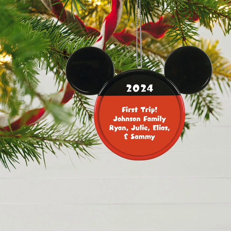 Hallmark Disney Mickey Mouse Ears Silhouette Text Personalized Ornament 2 Hallmark Disney Mickey Mouse Ears Silhouette Text Personalized Ornament - Image 2
