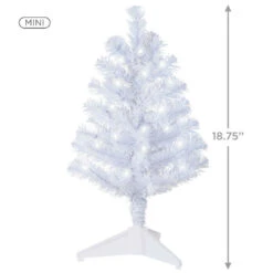 Hallmark Miniature White Pre-Lit Christmas Tree, 18.75" -Hallmark Miniature White PreLit Christmas Tree 2499QSB6243 03