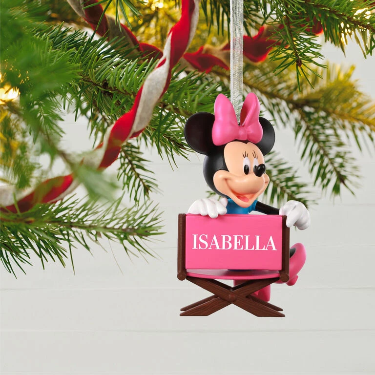 Hallmark Disney Minnie Mouse In Director's Chair Personalized Ornament 2 Hallmark Disney Minnie Mouse In Director's Chair Personalized Ornament - Image 2