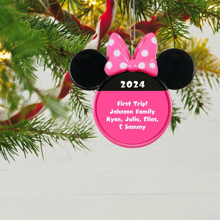 Hallmark Disney Minnie Mouse Ears Silhouette Text Personalized Ornament 2 Hallmark Disney Minnie Mouse Ears Silhouette Text Personalized Ornament - Image 2