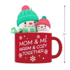 Hallmark Mom & Me Hot Cocoa Mug 2023 Ornament 8 Hallmark Mom & Me Hot Cocoa Mug 2023 Ornament -Hallmark Mom Me Snowmen in Mug Keepsake Ornament 1599QGO2577 03