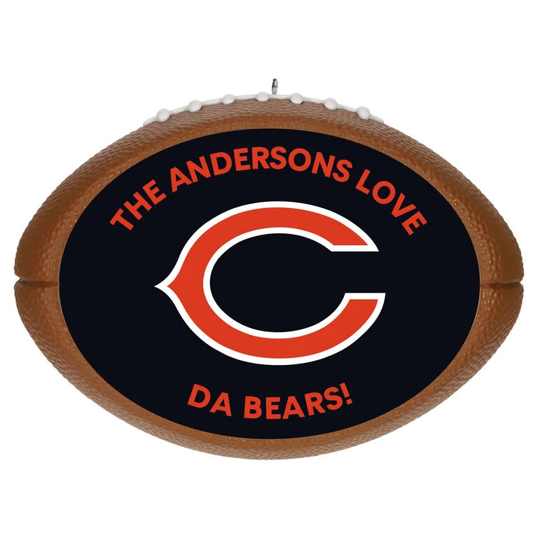 Hallmark NFL Football Chicago Bears Text Personalized Ornament 1 Hallmark NFL Football Chicago Bears Text Personalized Ornament