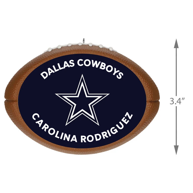 Hallmark NFL Football Dallas Cowboys Text Personalized Ornament 3 Hallmark NFL Football Dallas Cowboys Text Personalized Ornament - Image 3